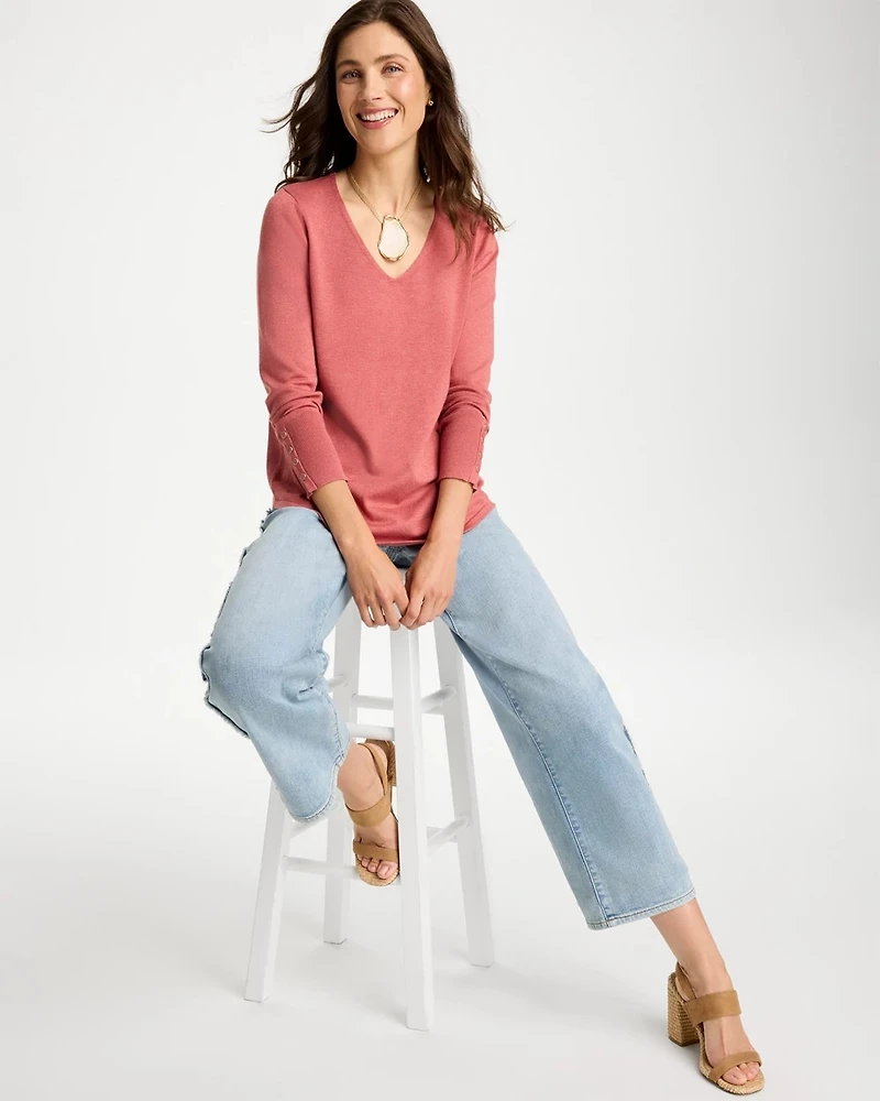Ella V-Neck Pullover Sweater