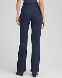 Pull-On Wide-Leg Trouser Jeans