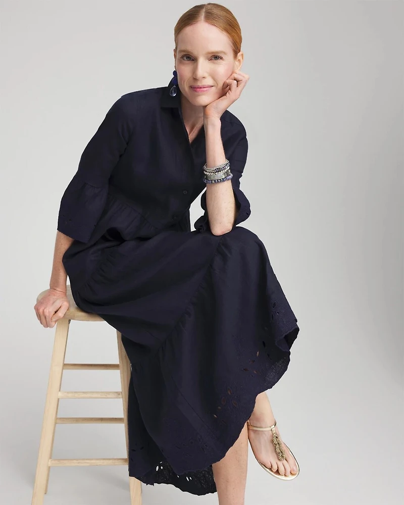 Linen Embroidered Sundress