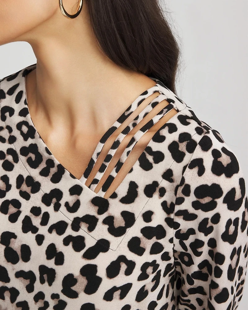 Travelers™ Animal-Print Lattice Top