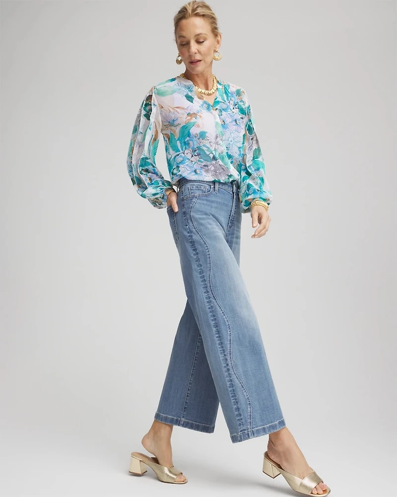 So Slimming® Wide Cropped Jeans