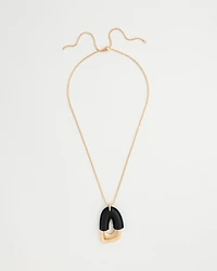 Black-Gold Pendant Necklace
