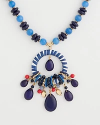 Americana Mixed Media Pendant Necklace