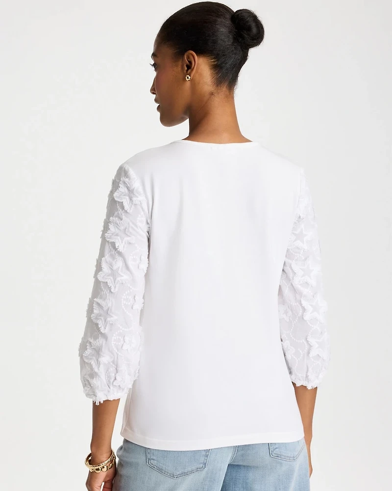 Star Cutout 3/4 Sleeved Tee