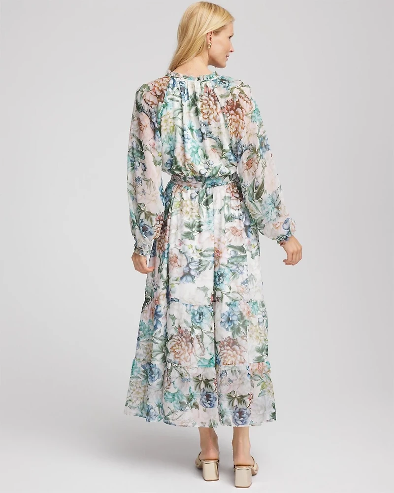 Georgette Tie-Front Maxi Dress