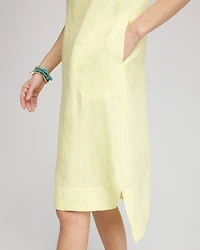 Linen Short-Sleeve Dress