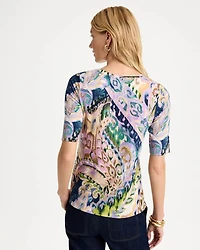 Touch of Cool™ Paisley Elbow Sleeve Tee