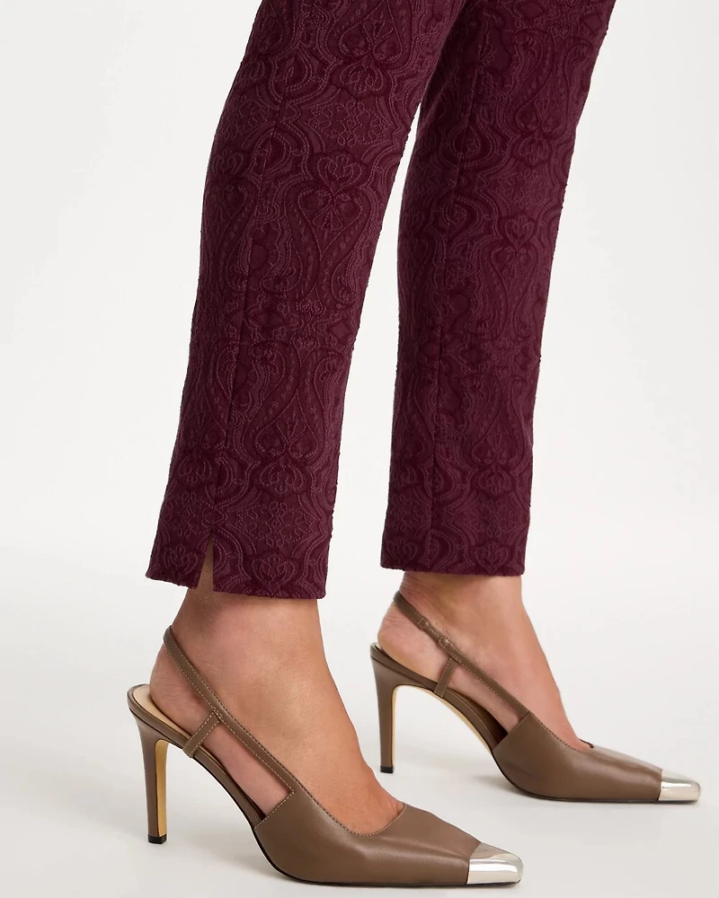 Brigitte™ Slim Ankle Jacquard Pants