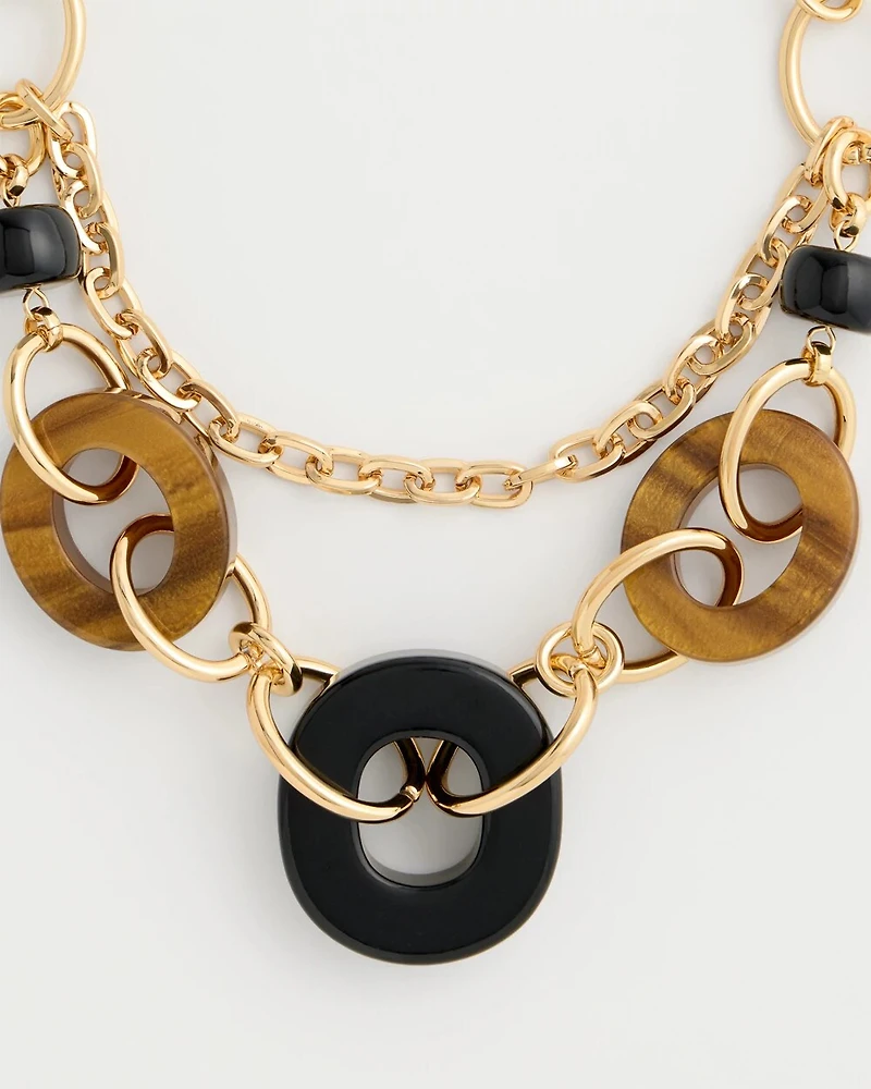 Artisanal Double-Strand Link Necklace