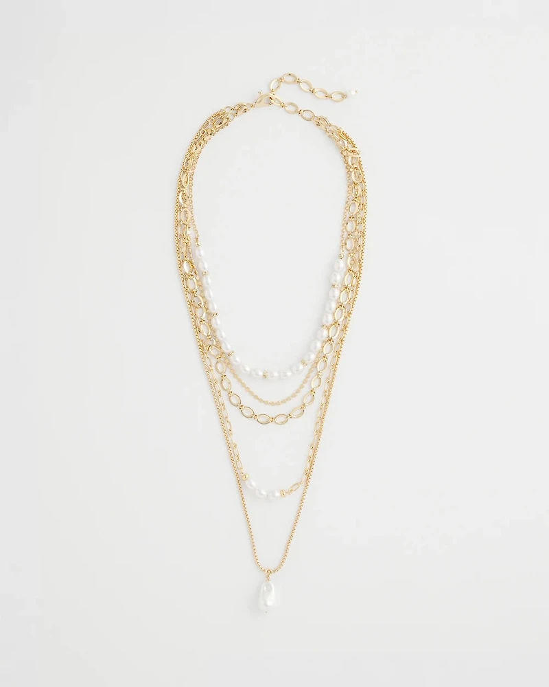 Convertible Pearl Multistrand Necklace
