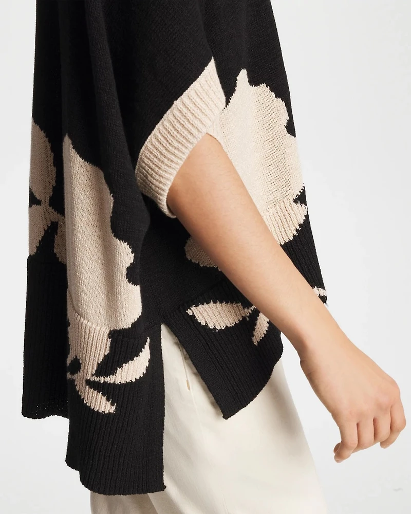 Kansai Bloom Intarsia Poncho