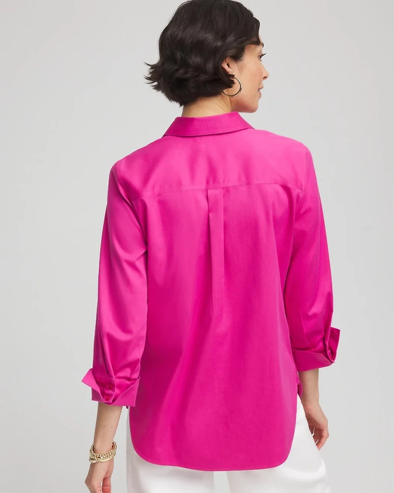 Stretch-Sateen Shirt