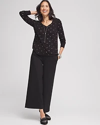 Juliet Ponte Wide Leg Cropped Pants