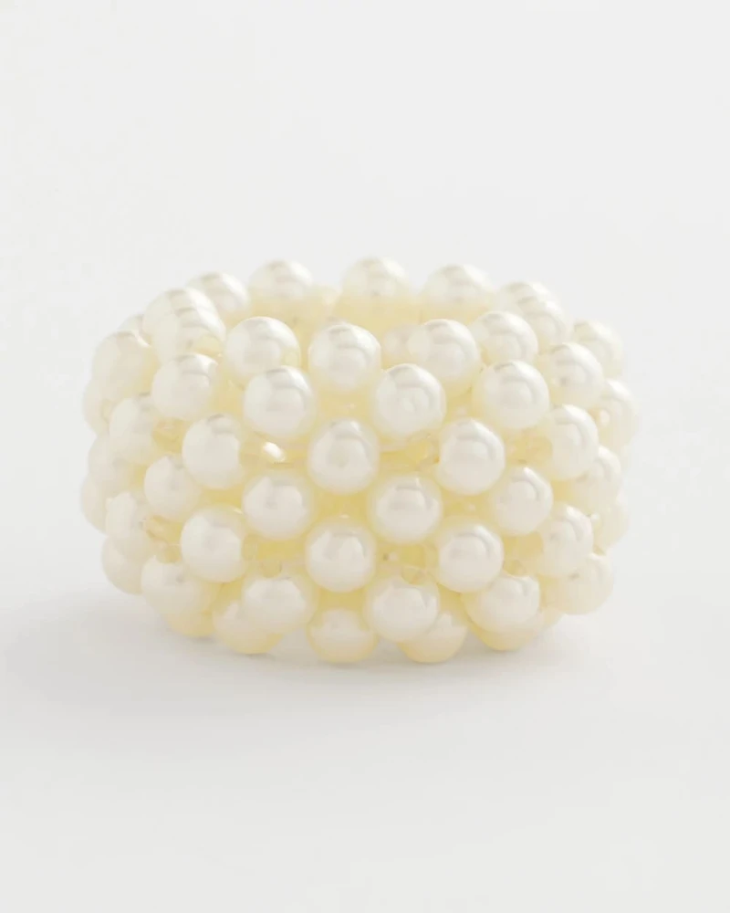 Faux Pearl Ponytail Hair Elastic