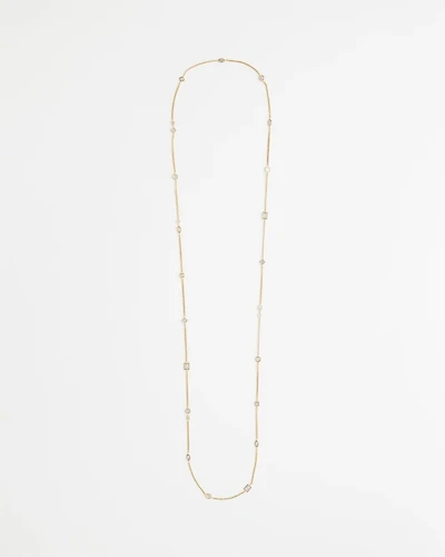 Fine Crystal Long Chain Necklace