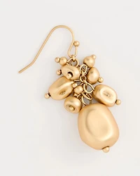 Goldtone Cluster Earrings