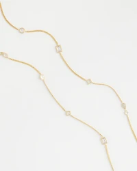 Fine Crystal Long Chain Necklace