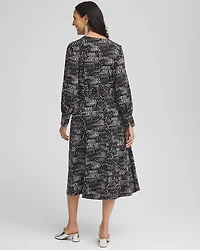 Long Sleeve Surplice Midi Dress