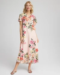 Floral Satin Maxi Dress