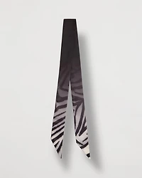 Ombre Zebra Animal Print Skinny Scarf
