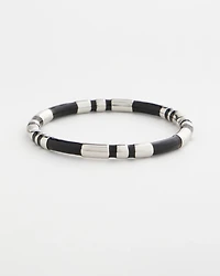 Black Enamel Hinge Bangle