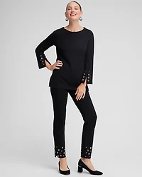 Juliet Grommet Detail Ankle Pants