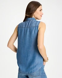 Tencel Denim Sleeveless Shirt