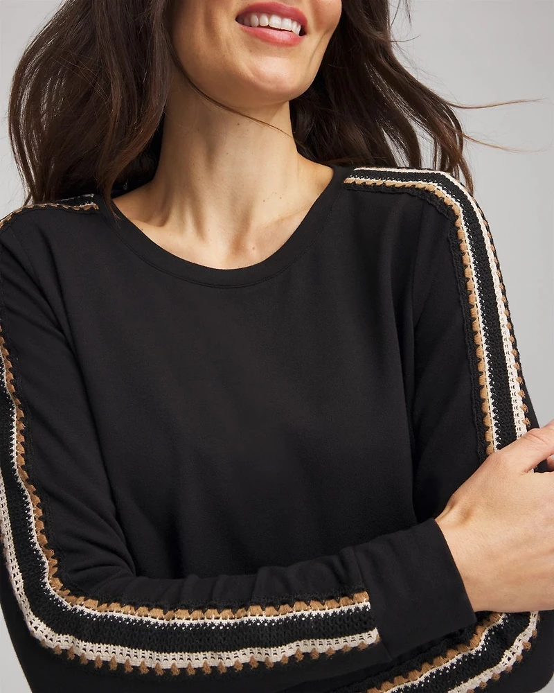 Zenergy® Lattice-Trim Pullover Top