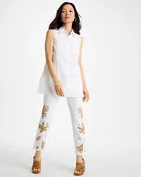 Poplin Cotton Collared Tunic