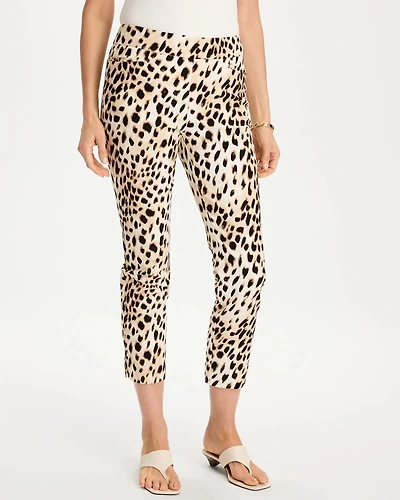 Animal Print Brigitte™ Slim Pull-On Crop Pant