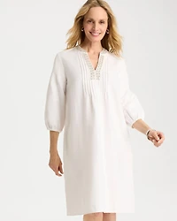 Embellished Pintuck Dress