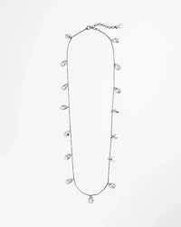 Hematite Teardrop Long Necklace