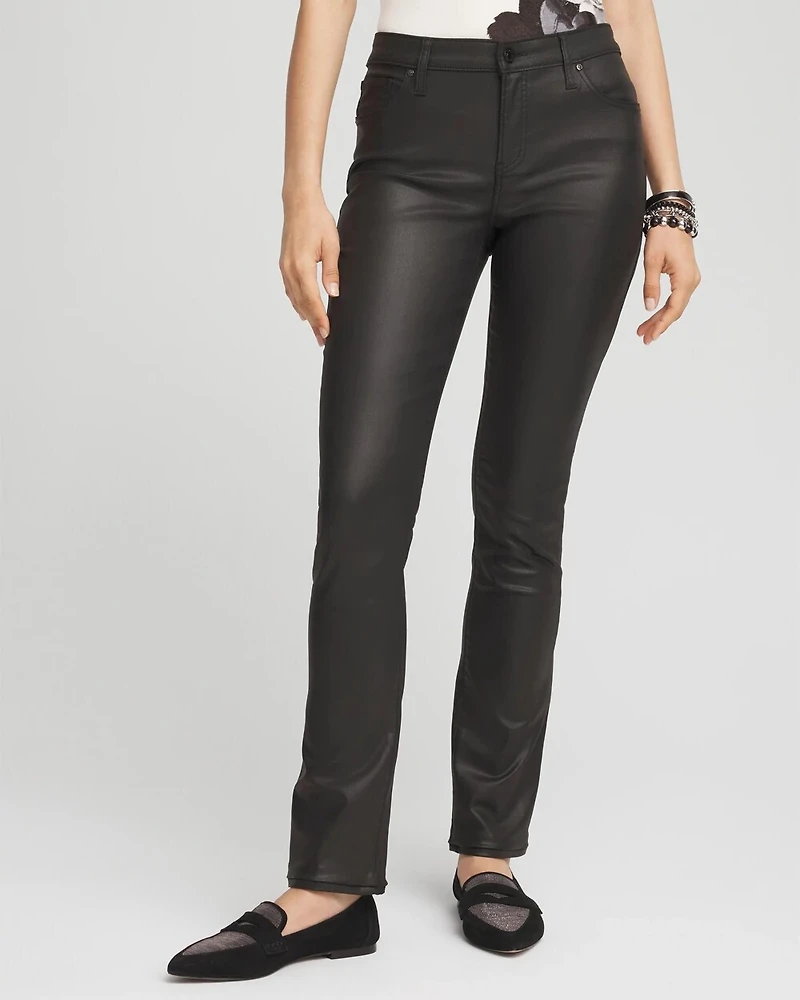 Girlfriend Coated Slim Leg  Jeans
