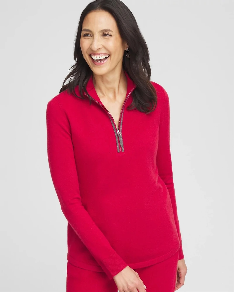 Zenergy® Luxe Half Zip Pullover Top