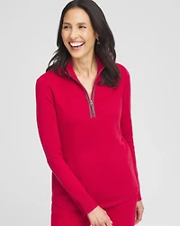 Zenergy® Luxe Half Zip Pullover Top