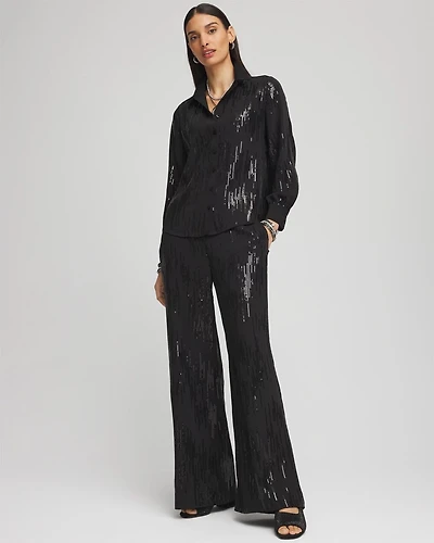 Sequin Wide Leg Pants