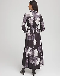 Floral Print Maxi Shirt Dress