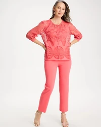 Lace Burnout Blouse