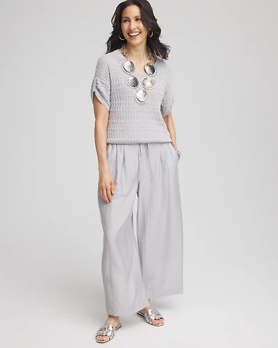 Lightweight Wide Leg Cropped Pants