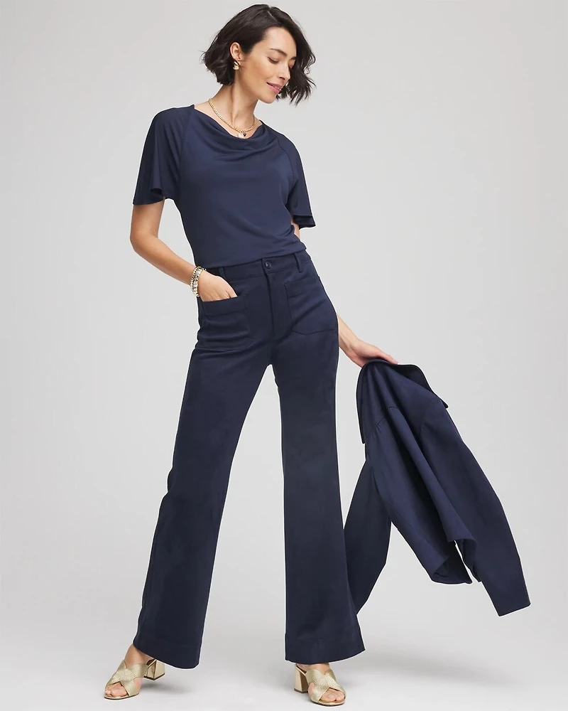 Jersey Knit Cowlneck Tee