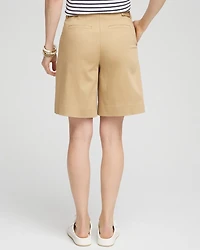 Sateen Tab-Front A-line Shorts