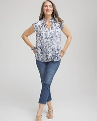 Butterfly Ruffle Collar Blouse