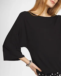 Matte Jersey Bubble Hem Top