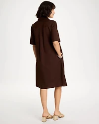 Embellished Linen Popover Dress