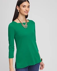 Pima Cotton Square-Neck Tunic