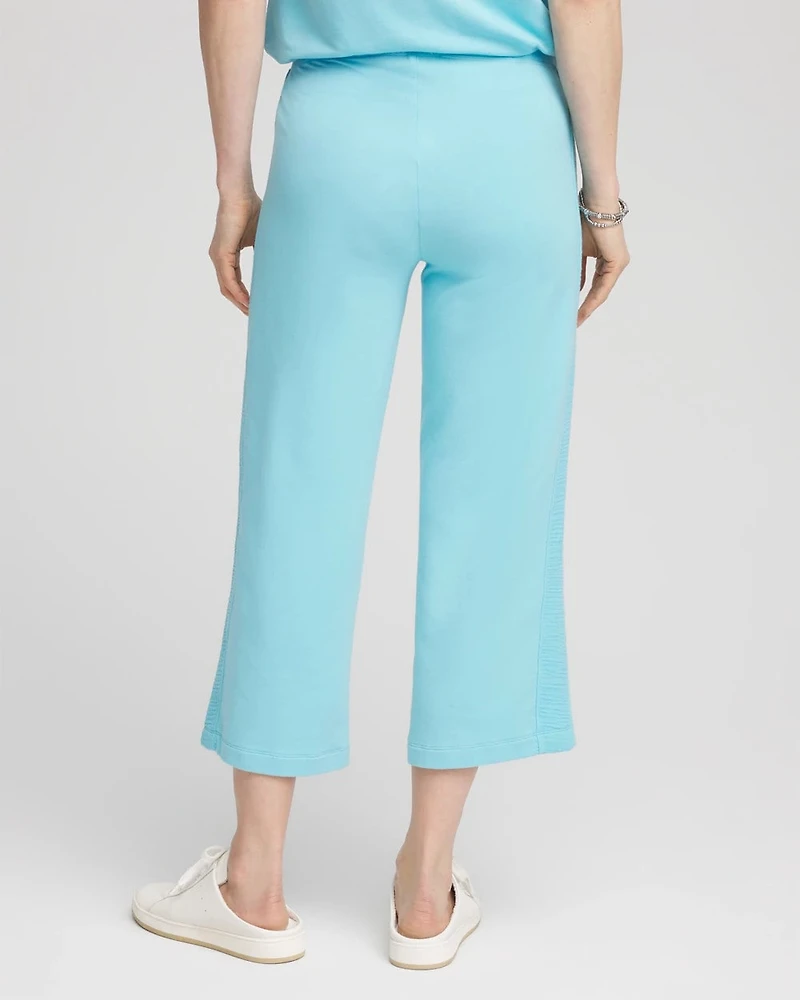 Zenergy® French Terry Gauze-Inset Cropped Pants
