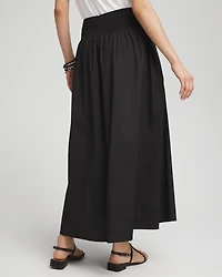 Poplin Smocked Waist Skirt
