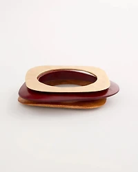 Asymmetrical Bangle Set of Three