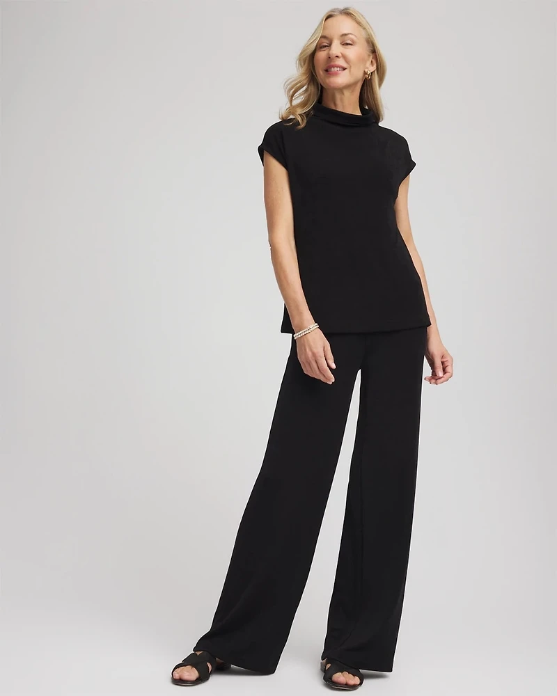 Petite Travelers Wide Leg Pocket Pants
