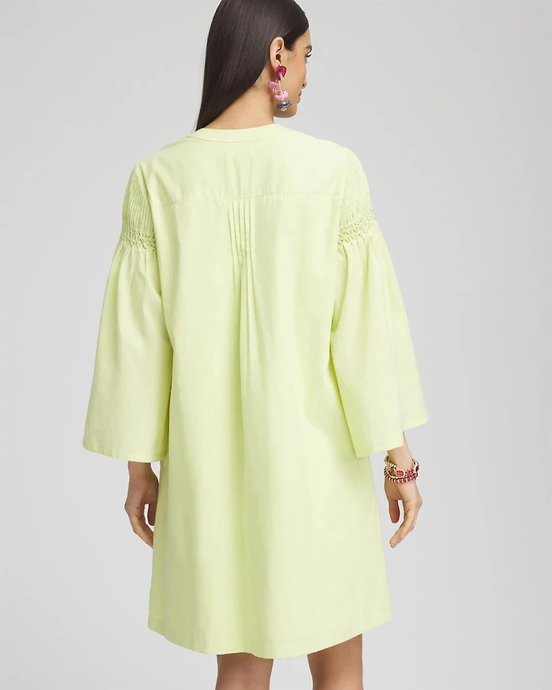 Cotton Voile Bell Sleeved Dress